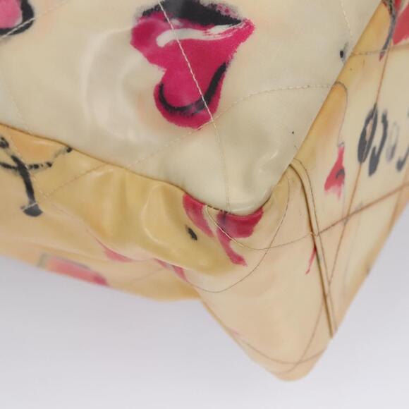 CHANEL Matelasse Chain Coco Mark Lip Tote Bag Vinyl Red CC - Picture 13 of 16